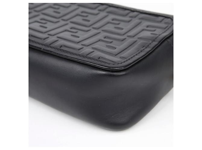 Fendi Borsa a tracolla camera con logo Ff Nero - vista 6