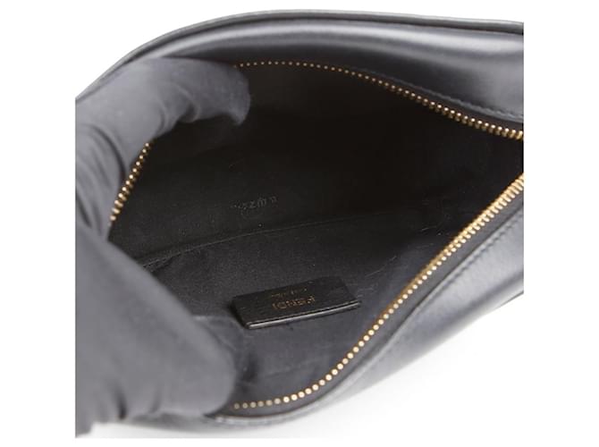 Fendi Borsa a tracolla camera con logo Ff Nero - vista 7