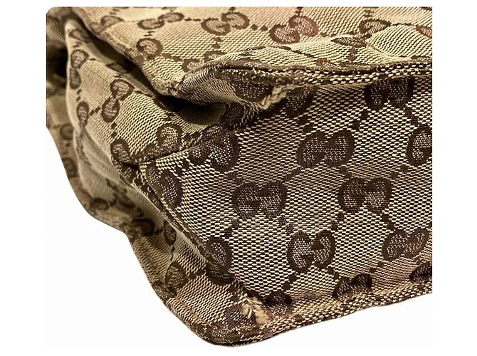 Borsa a tracolla Gucci GG Canvas e pelle Marrone Beige - vista 6