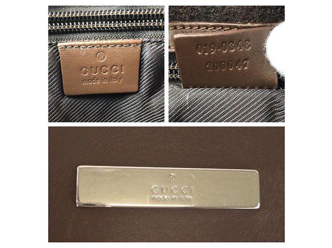 Borsa a tracolla Gucci GG Canvas e pelle Marrone - vista 4