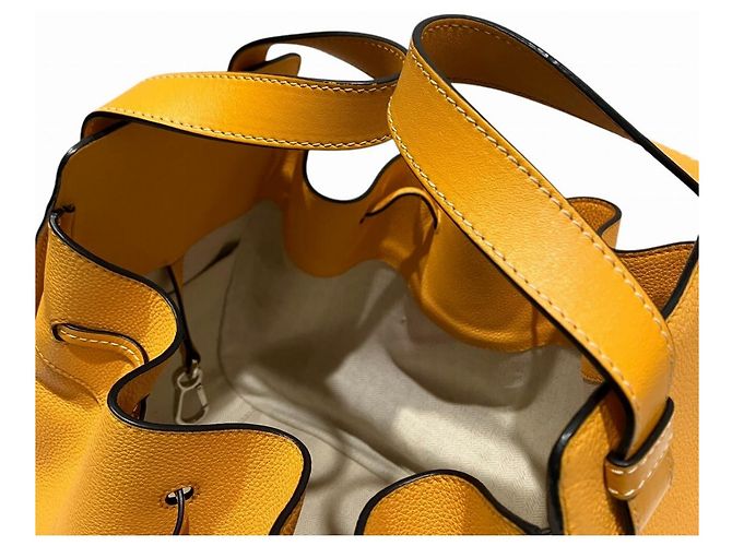 Borsa Hammock in pelle di vitello Loewe Arancione - vista 7