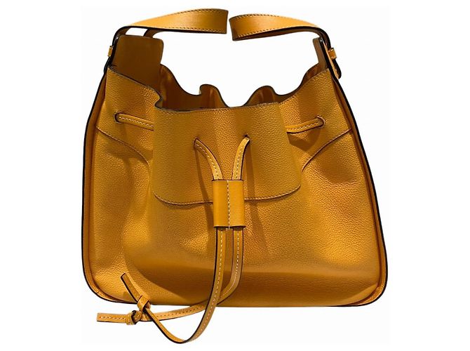 Borsa Hammock in pelle di vitello Loewe Arancione - vista 9