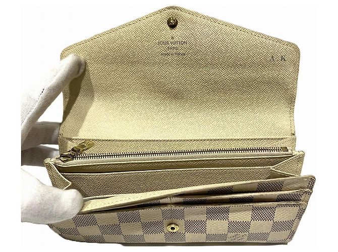 Cartera Sarah Damier Azur Louis Vuitton Blanco - vista 3