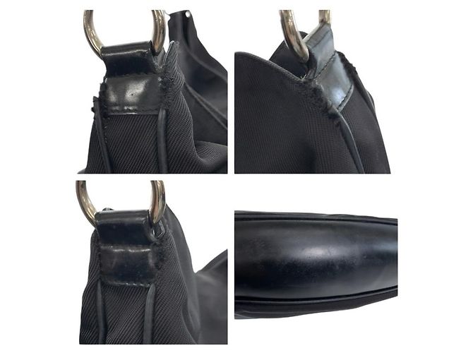 Gucci Bamboo Nylon Handtasche 2way Schwarz - Ansicht 5