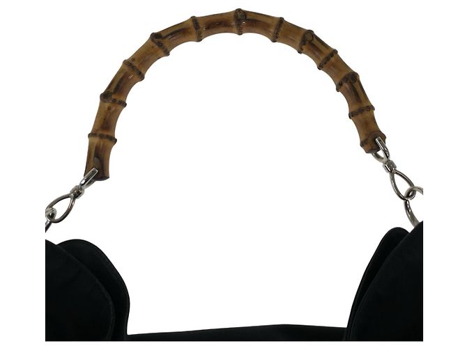 Gucci Bamboo Nylon Handtasche 2way Schwarz - Ansicht 8