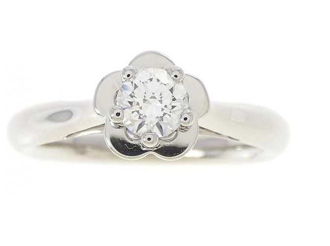 Chanel Camelia Platinum Diamond Ring - view 2