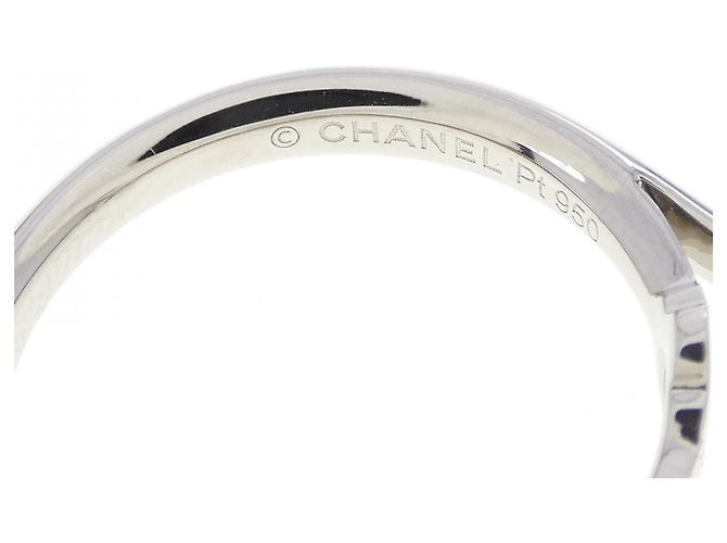 Chanel Camelia Platinum Diamond Ring - view 4