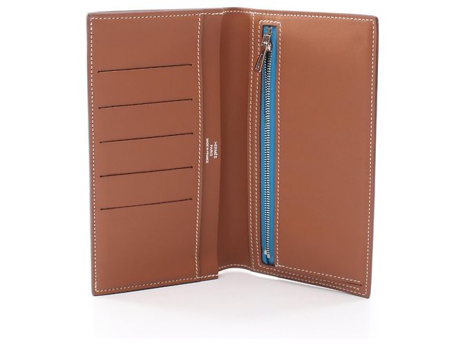 Silk In Hermès Portafoglio lungo in seta Hermes Citizen Twill Marrone - vista 3