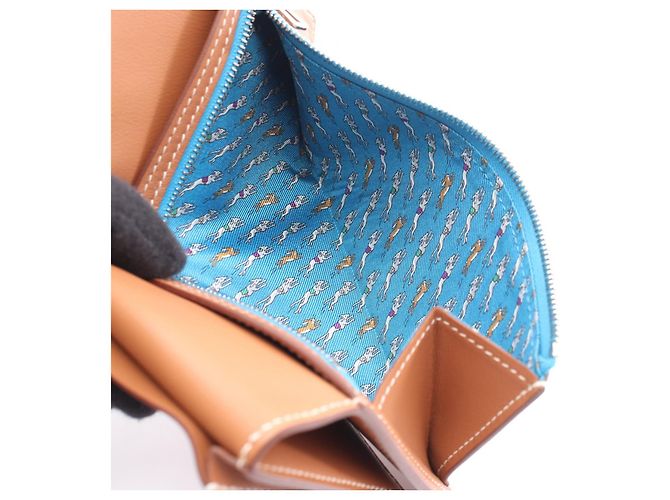 Silk In Hermès Portafoglio lungo in seta Hermes Citizen Twill Marrone - vista 6