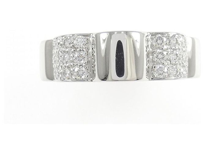 Chanel Profil De Camelia Small Ring aus 18K Weißgold Silber Metallisch - Ansicht 2