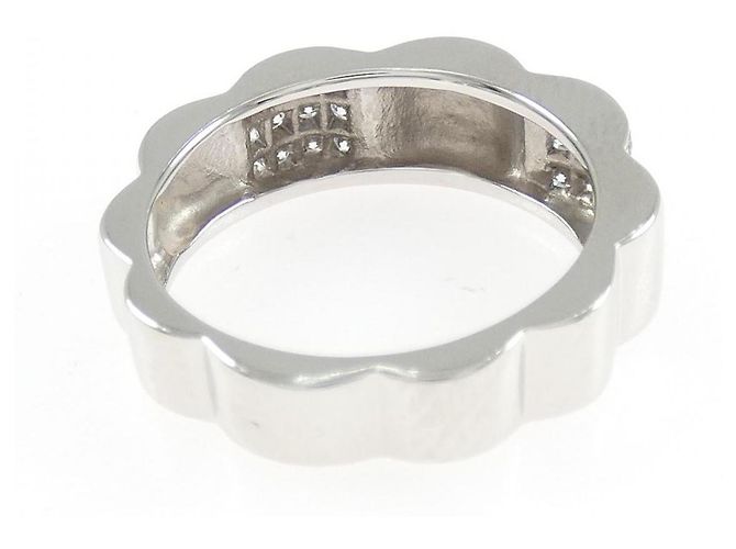 Chanel Profil De Camelia Small Ring aus 18K Weißgold Silber Metallisch - Ansicht 3