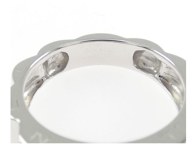 Chanel Profil De Camelia Small Ring aus 18K Weißgold Silber Metallisch - Ansicht 4