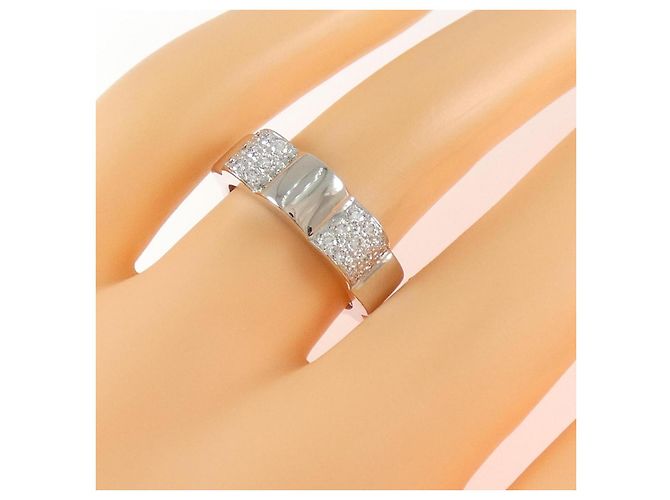 Chanel Profil De Camelia Small Ring aus 18K Weißgold Silber Metallisch - Ansicht 5