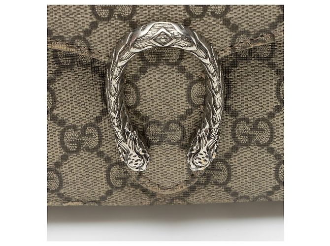 Portafoglio con catena Gucci GG Supreme Dionysus - SALDI FINALI Marrone Beige - vista 9