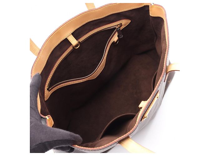 Borsa Tote Louis Vuitton Wilshire MM Monogram Marrone - vista 7
