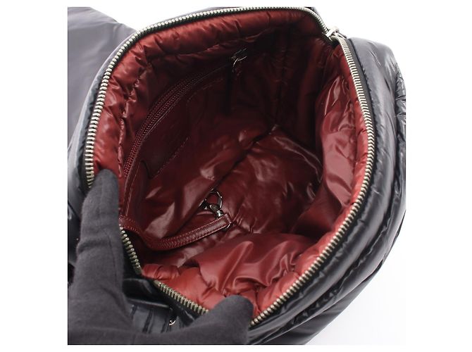 Borsa a tracolla Chanel Cocoon in nylon e pelle Nero - vista 3