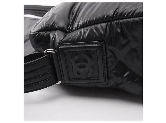 Borsa a tracolla Chanel Cocoon in nylon e pelle Nero - vista 6