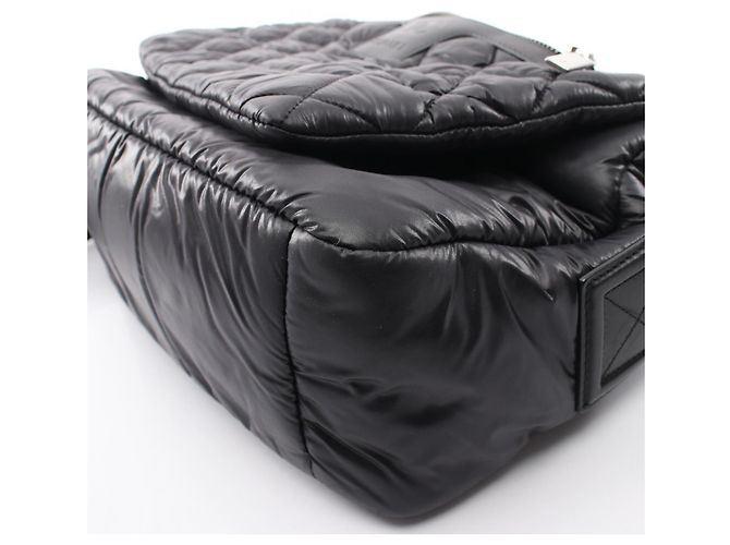 Borsa a tracolla Chanel Cocoon in nylon e pelle Nero - vista 8