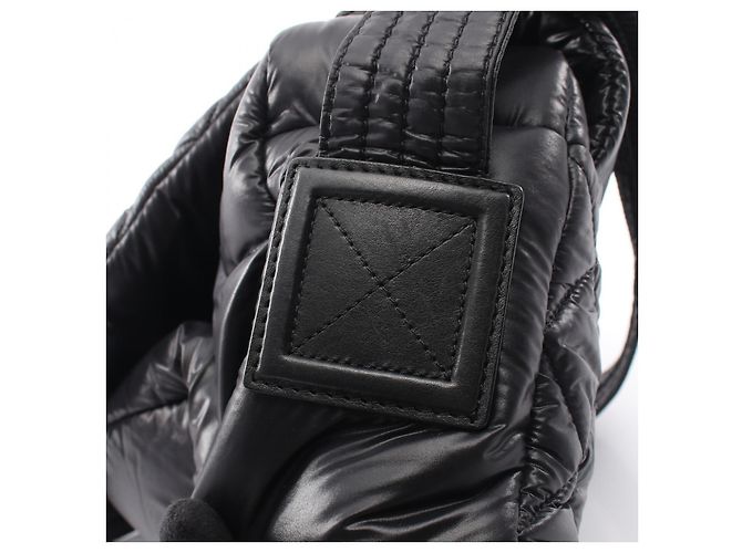 Borsa a tracolla Chanel Cocoon in nylon e pelle Nero - vista 9