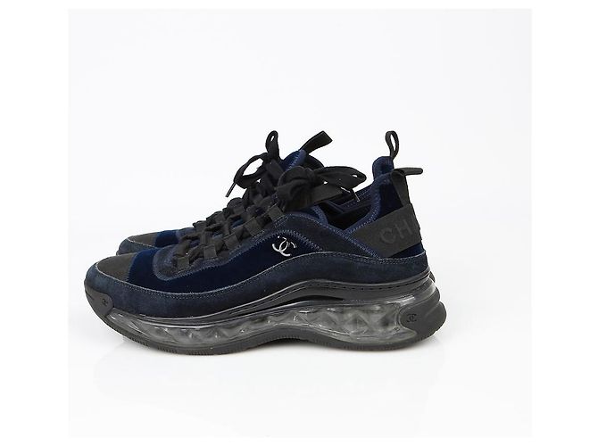 Chanel Zapatillas de fibras mixtas Talla Azul - vista 3