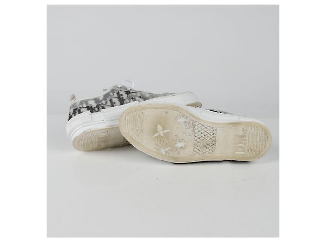 Baskets Dior Oblique Canvas Blanc Homme EU 39.5 - vue 8