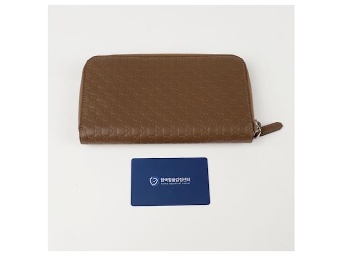 Gucci Portafoglio lungo Microsima Marrone - vista 10