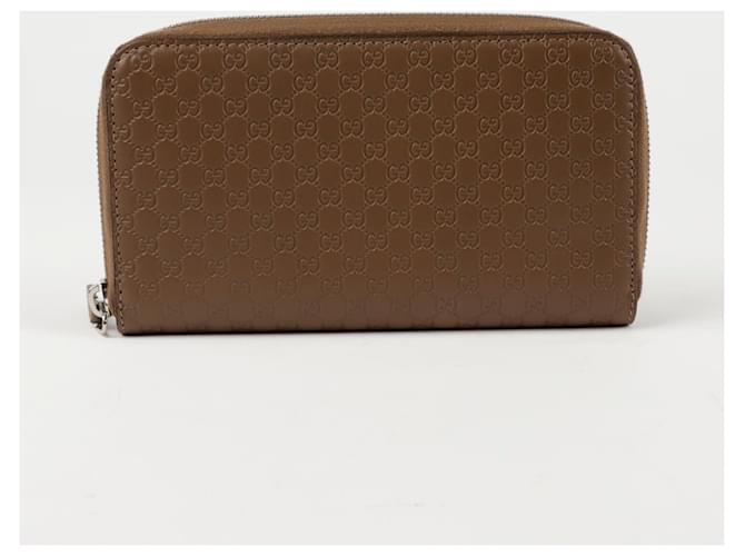 Gucci Portafoglio lungo Microsima Marrone - vista 3