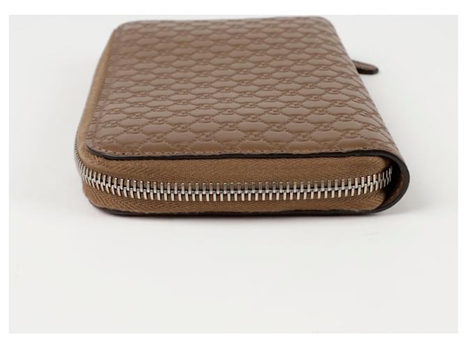 Gucci Portafoglio lungo Microsima Marrone - vista 5