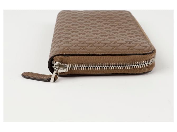 Gucci Portafoglio lungo Microsima Marrone - vista 7