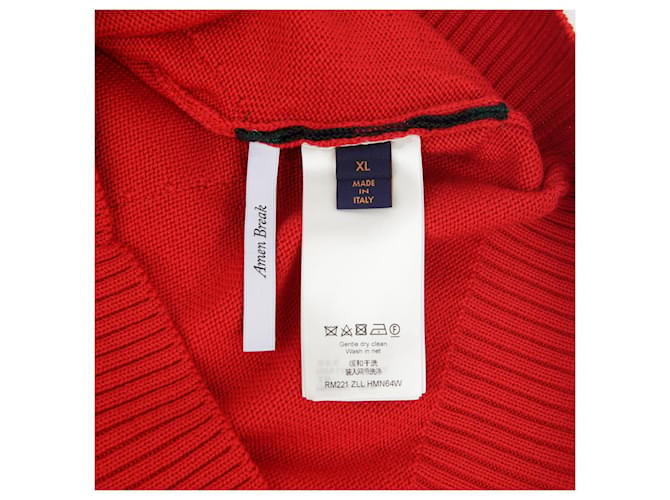 Louis Vuitton Logo Strick XL Größe Rot - Ansicht 10