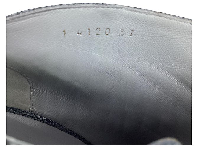 Sergio Rossi Stiefeletten aus grauem Leder - Ansicht 10