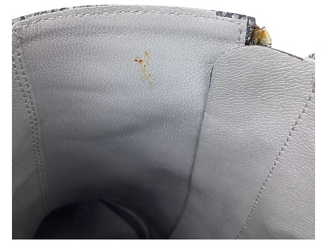 Sergio Rossi Stiefeletten aus grauem Leder - Ansicht 13