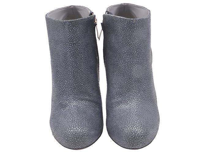 Sergio Rossi Stiefeletten aus grauem Leder - Ansicht 2