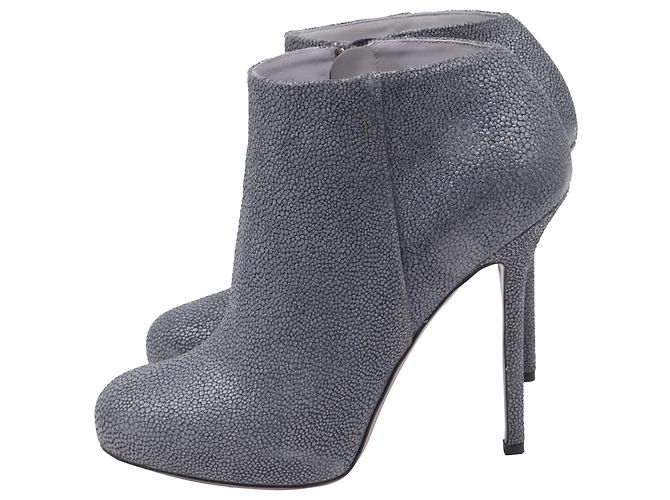 Sergio Rossi Stiefeletten aus grauem Leder - Ansicht 5