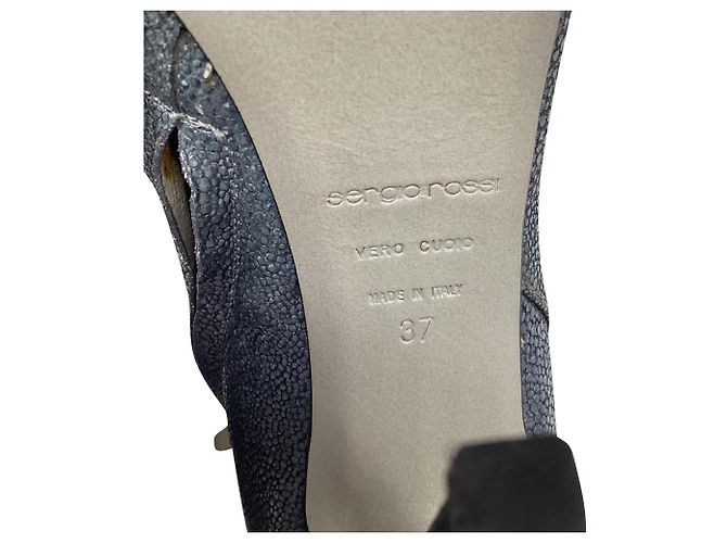 Sergio Rossi Stiefeletten aus grauem Leder - Ansicht 9