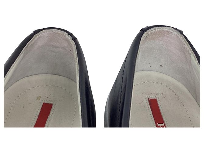 Sneakers slip-on Prada Sport in pelle nera Nero - vista 10