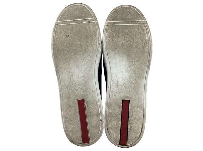 Sneakers slip-on Prada Sport in pelle nera Nero - vista 12