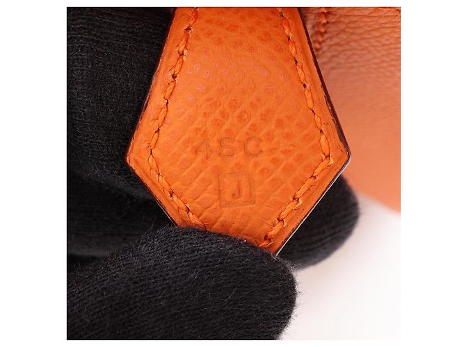 Hermès Borsa in pelle Hermes Plume 28 Arancione - vista 5