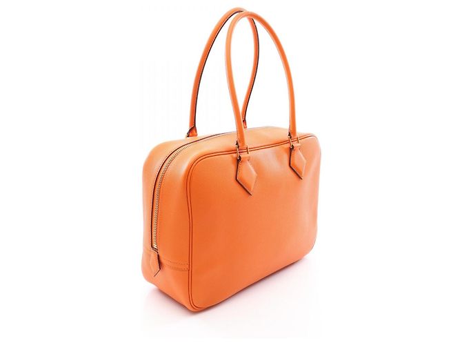 Hermès Borsa in pelle Hermes Plume 28 Arancione - vista 7