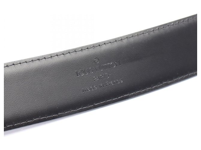 Louis Vuitton Sangle Classic Gürtel aus Taiga-Leder Schwarz - Ansicht 4