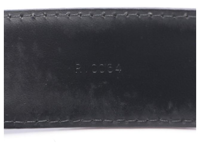 Louis Vuitton Sangle Classic Gürtel aus Taiga-Leder Schwarz - Ansicht 5