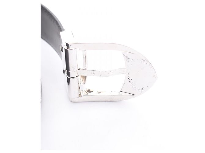 Louis Vuitton Sangle Classic Gürtel aus Taiga-Leder Schwarz - Ansicht 6
