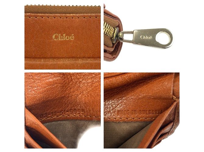 Cartera compacta Lily de cuero Chloé Castaño - vista 3