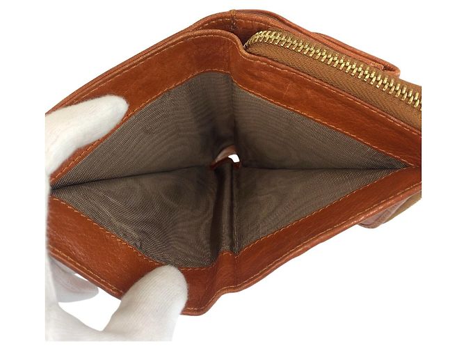 Cartera compacta Lily de cuero Chloé Castaño - vista 5
