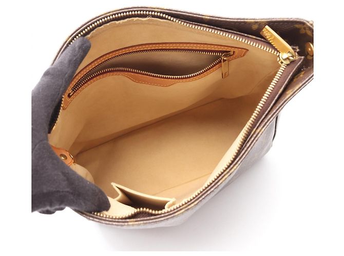 Borsa a Spalla Louis Vuitton Looping GM Monogram Marrone - vista 3