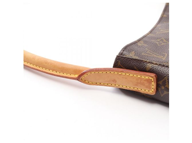 Borsa a Spalla Louis Vuitton Looping GM Monogram Marrone - vista 9