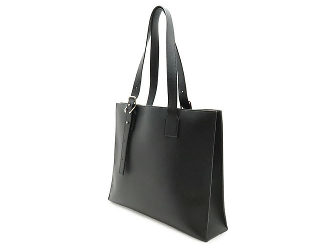 Sac tote de couro com fivela Anagram Loewe Preto - vista 2