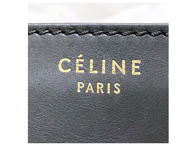 Céline Borsa CELINE Luggage Mini Shopper in pelle e lino Marrone Beige - vista 4