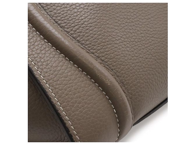 Céline Borsa Tote Celine Luggage Micro Shopper in pelle Grigio - vista 4