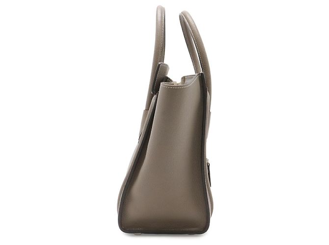 Céline Borsa Tote Celine Luggage Micro Shopper in pelle Grigio - vista 5
